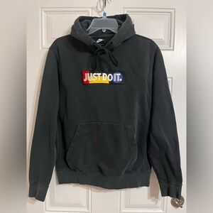 Nike Hoodie Men’s M Black‎ JDI Just Do It Logo Spellout Casual School Outdoor